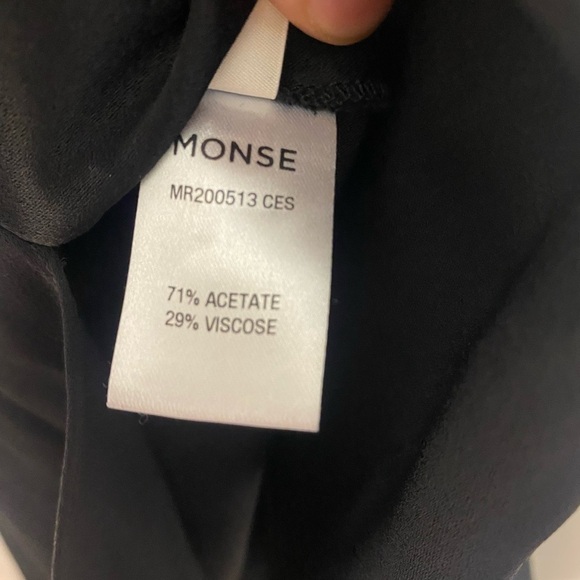 MONSE Regalia Scarf Blouse black fringe - Picture 5 of 11